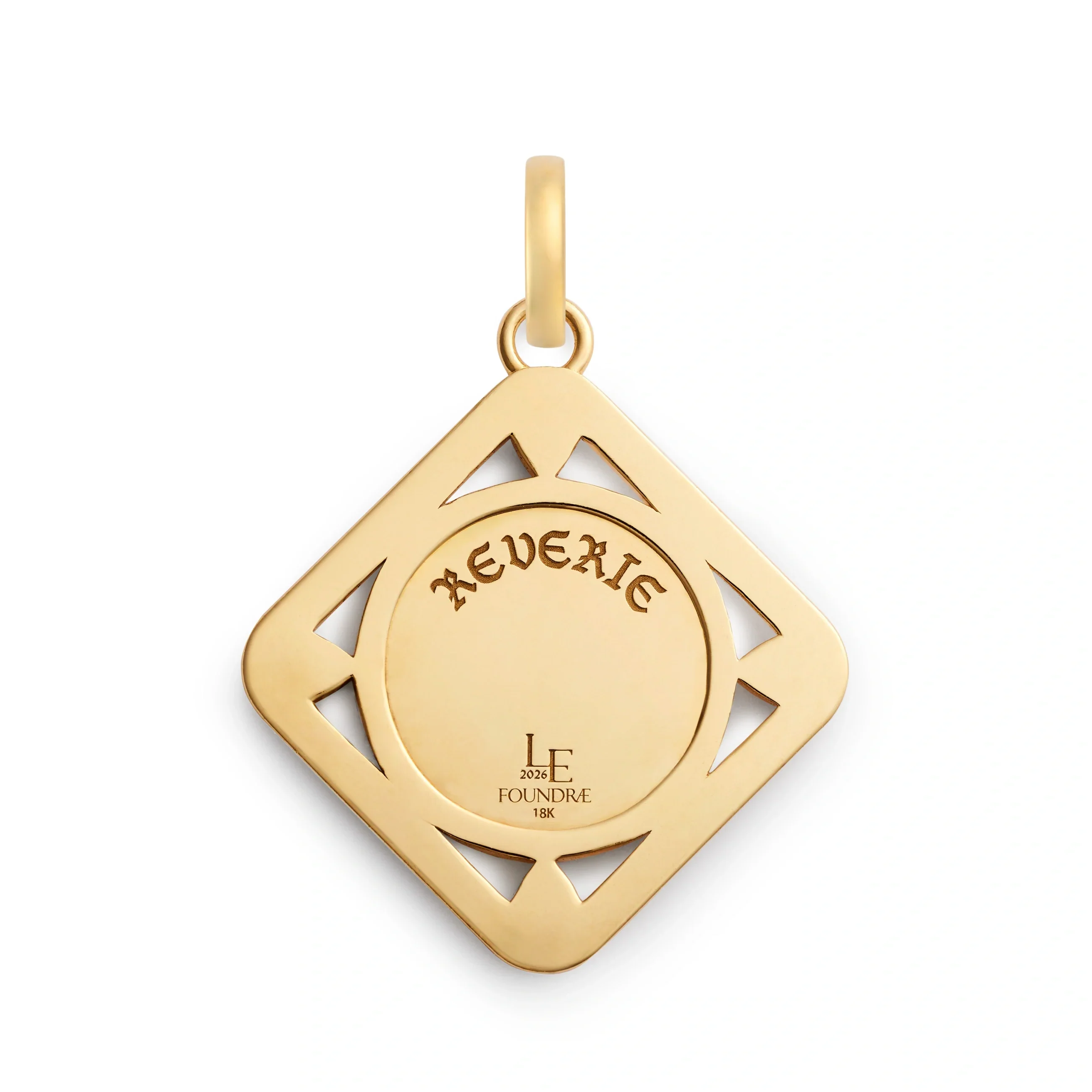 Reverie | Butterfly Framed Medallion | Amethyst, Diamonds, Yellow Gold - Image 4