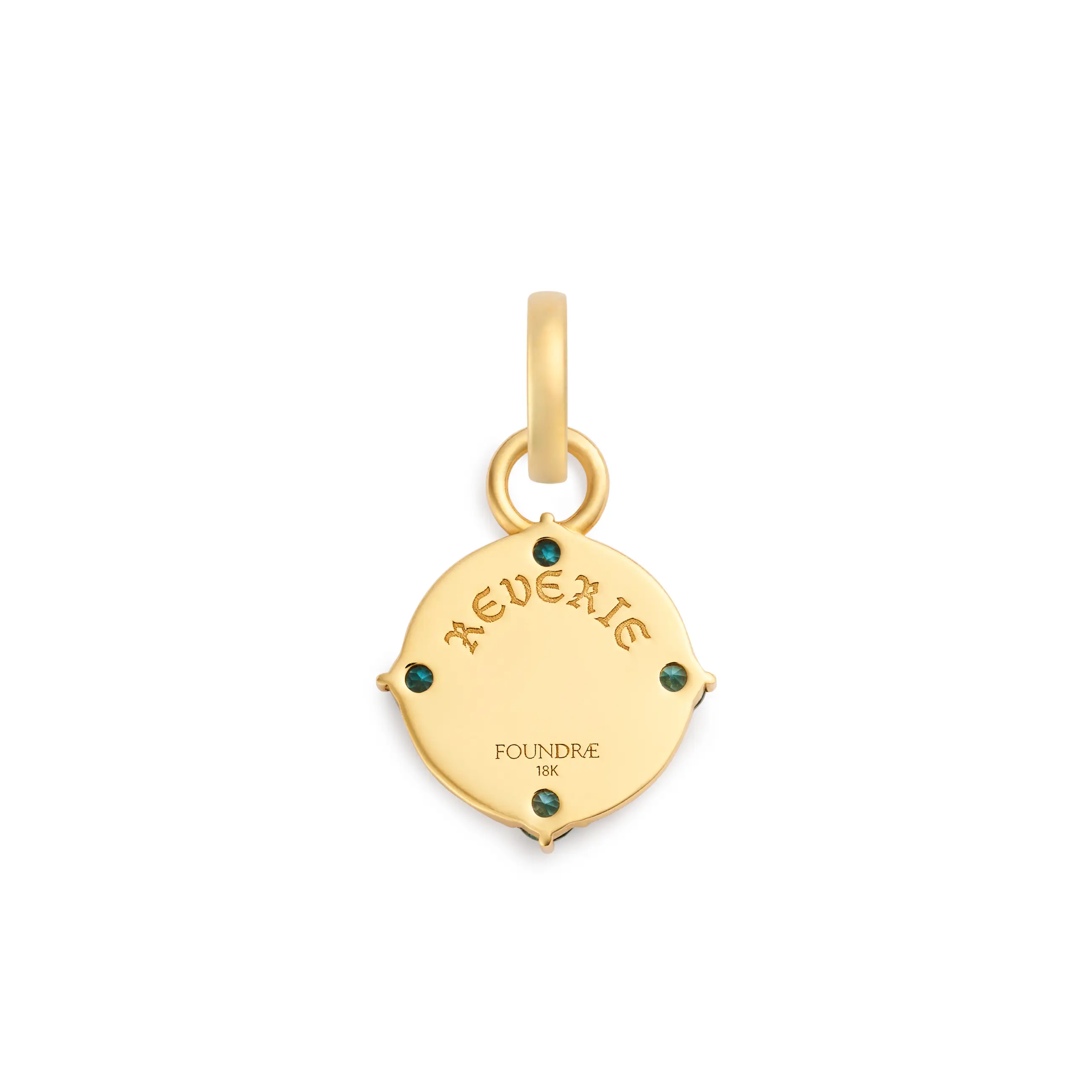 Reverie | Butterfly Gemstone Miniature Medallion | Swiss Blue Topaz, Diamonds, Yellow Gold - Image 4