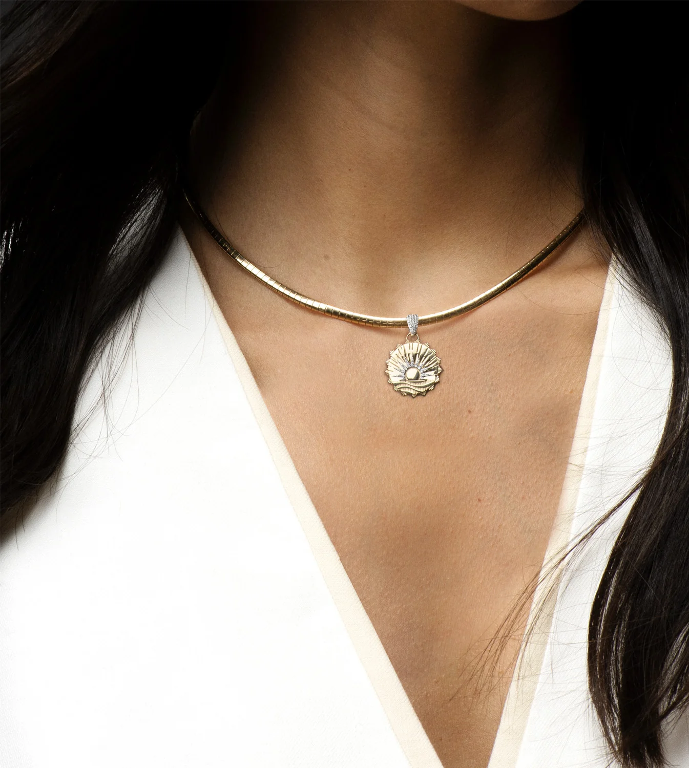 Necklace Connector | Small Bail Link | Yellow Gold - Image 2