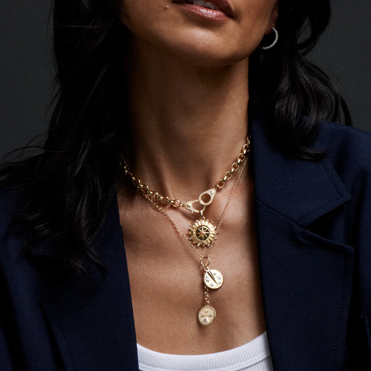 Dream - Resilience | Dream and Blossoms Small Mixed Belcher Extension Necklace | Diamonds, Mixed Gold - Image 3