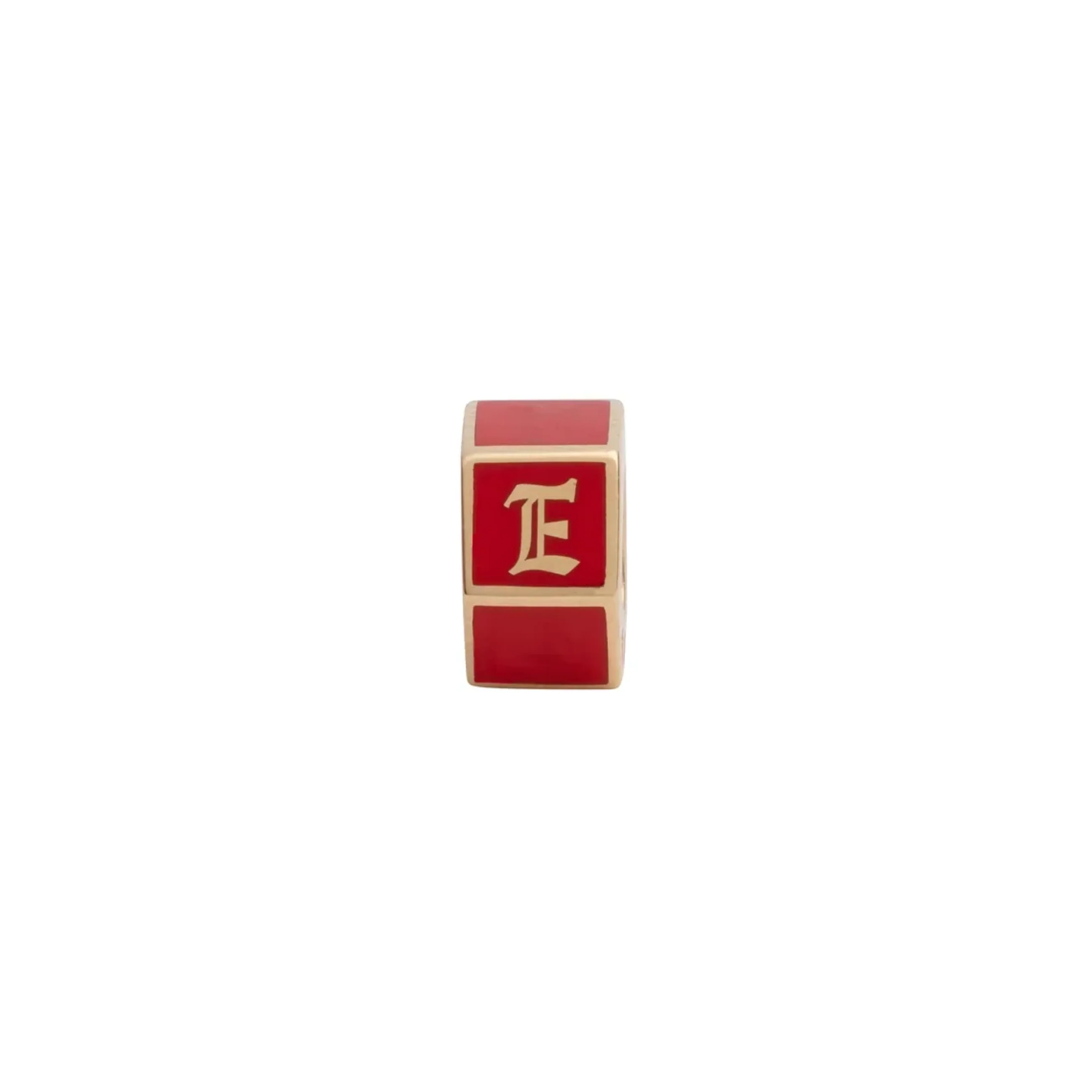 Personalized | Custom Faceted Small Heart Beat | Red Ceramic, Yellow Gold - Image 5