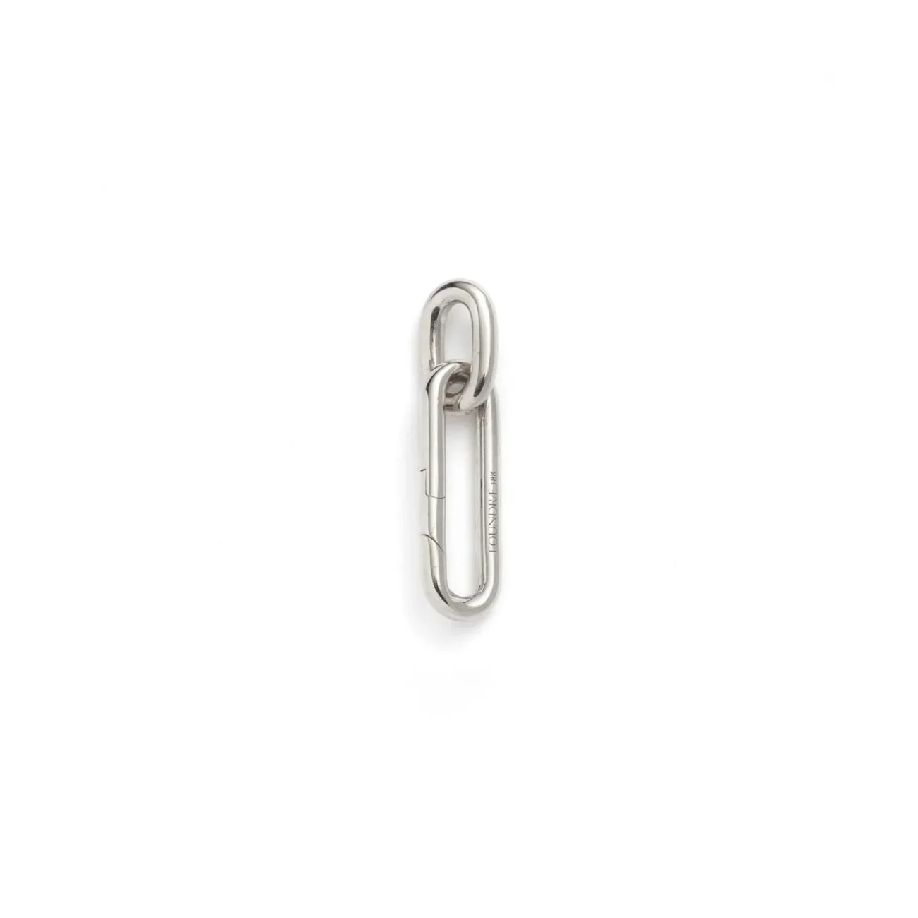 Necklace Connector | Small Removable Extension Link | White Gold