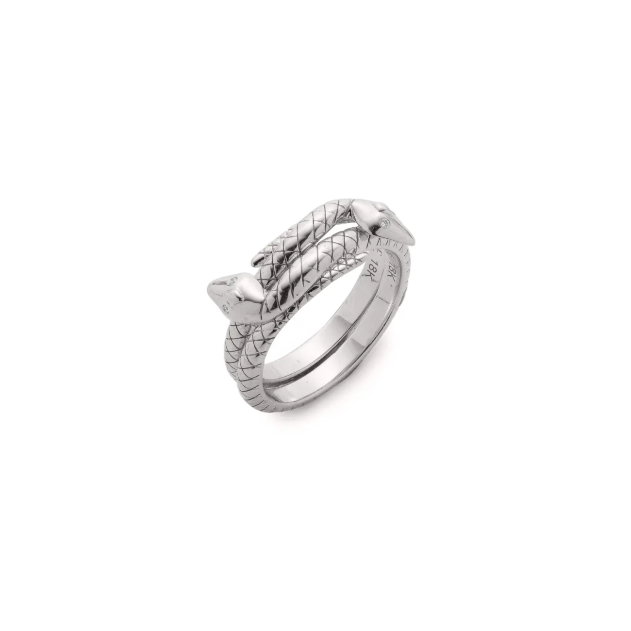 Wholeness | Snake Bookend Band | Diamonds, White Gold