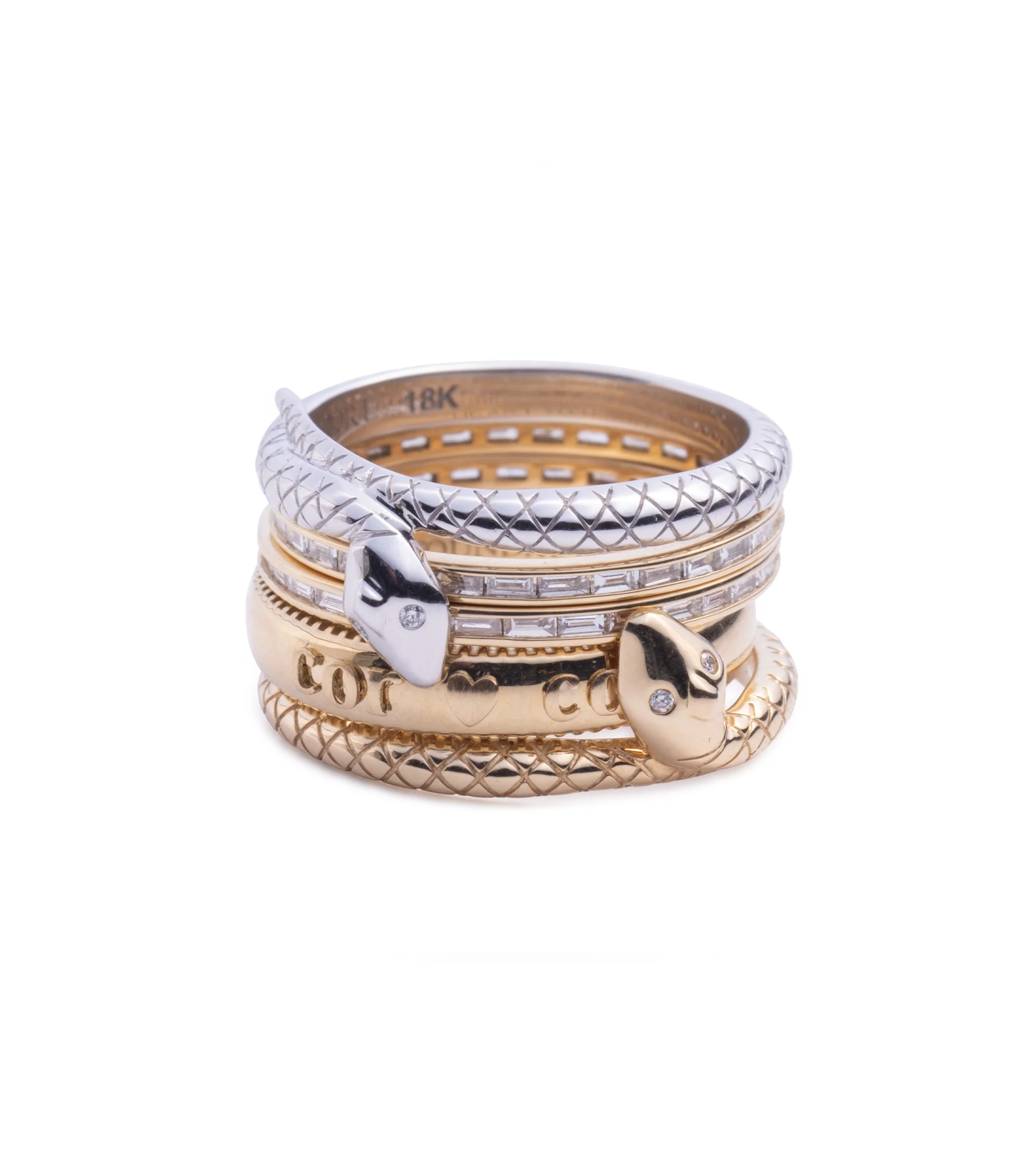 Wholeness | Snake Bookend Band | Diamonds, White Gold - Image 2
