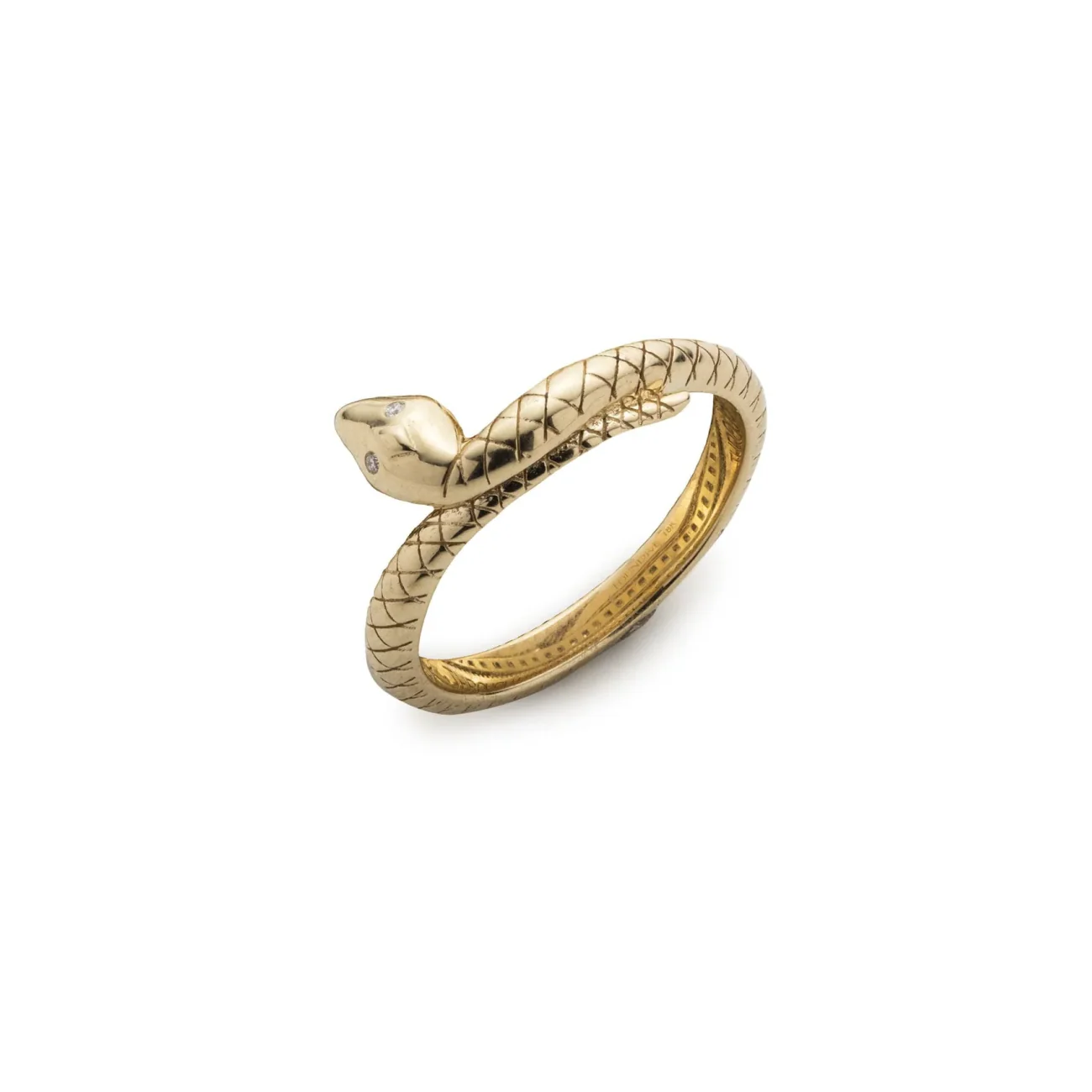 Wholeness | Snake Bookend Band | Diamonds, Yellow Gold