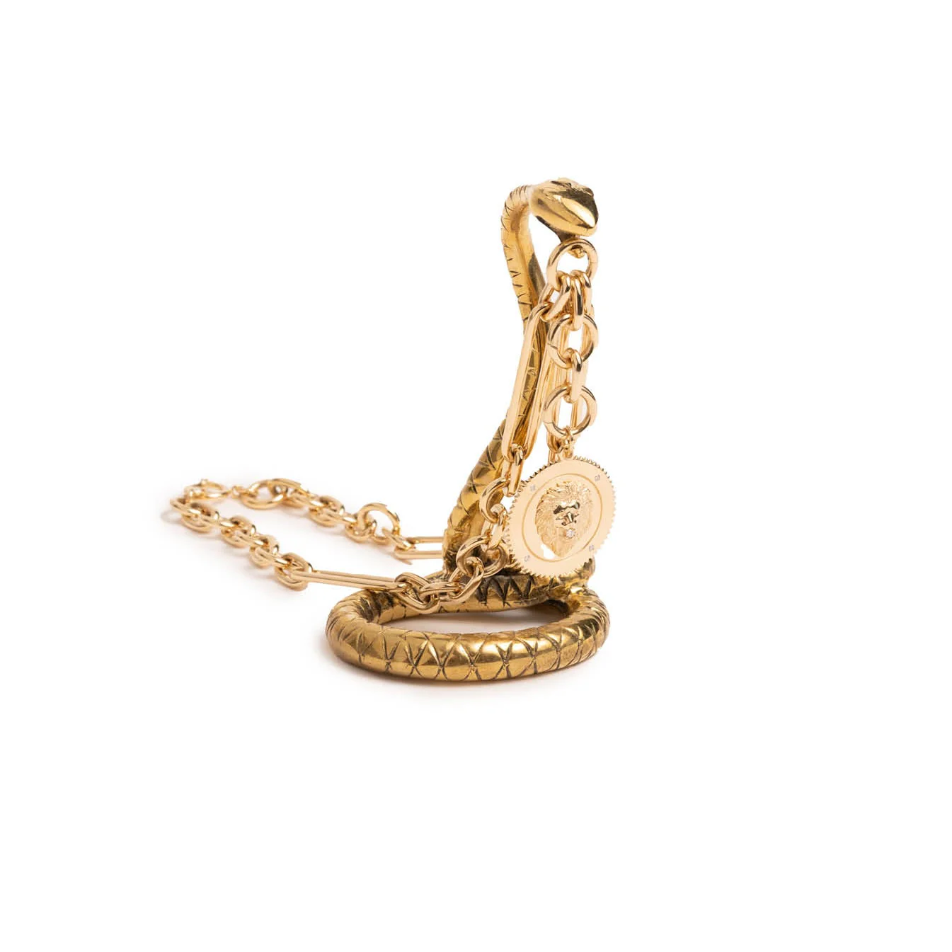 Wholeness | Snake Medallion Holder | Brass - Image 3