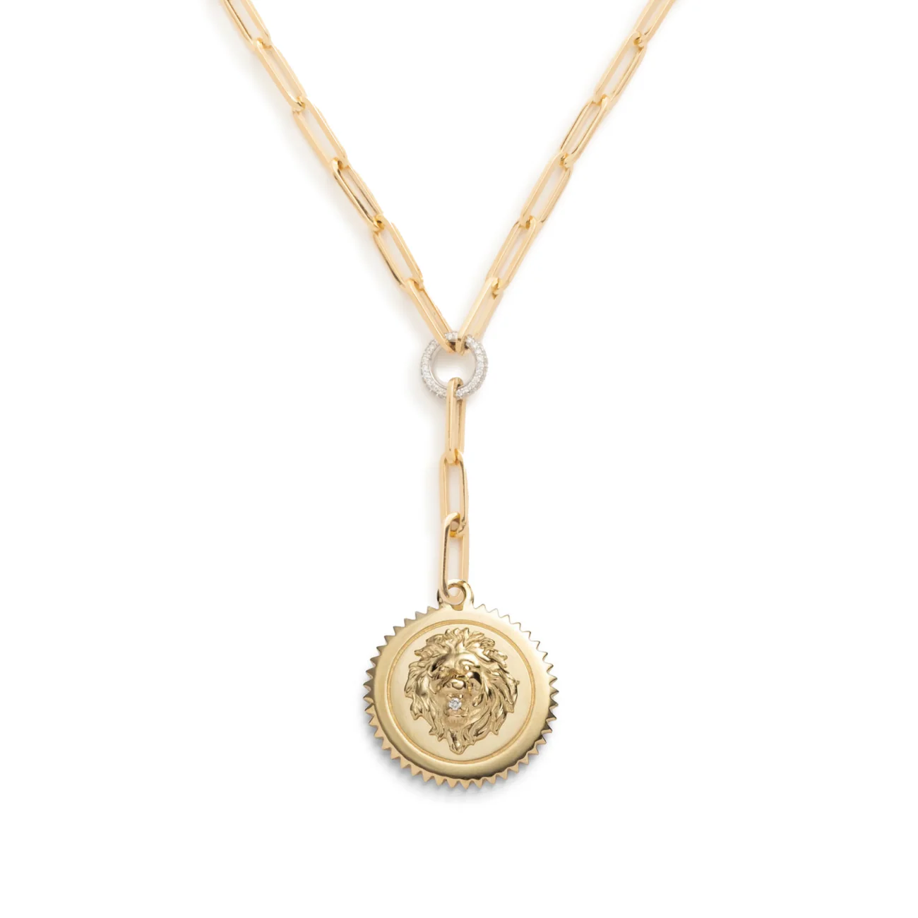 Strength | Strength Medium Clip Extension Necklace | Diamond, Yellow Gold - Image 3