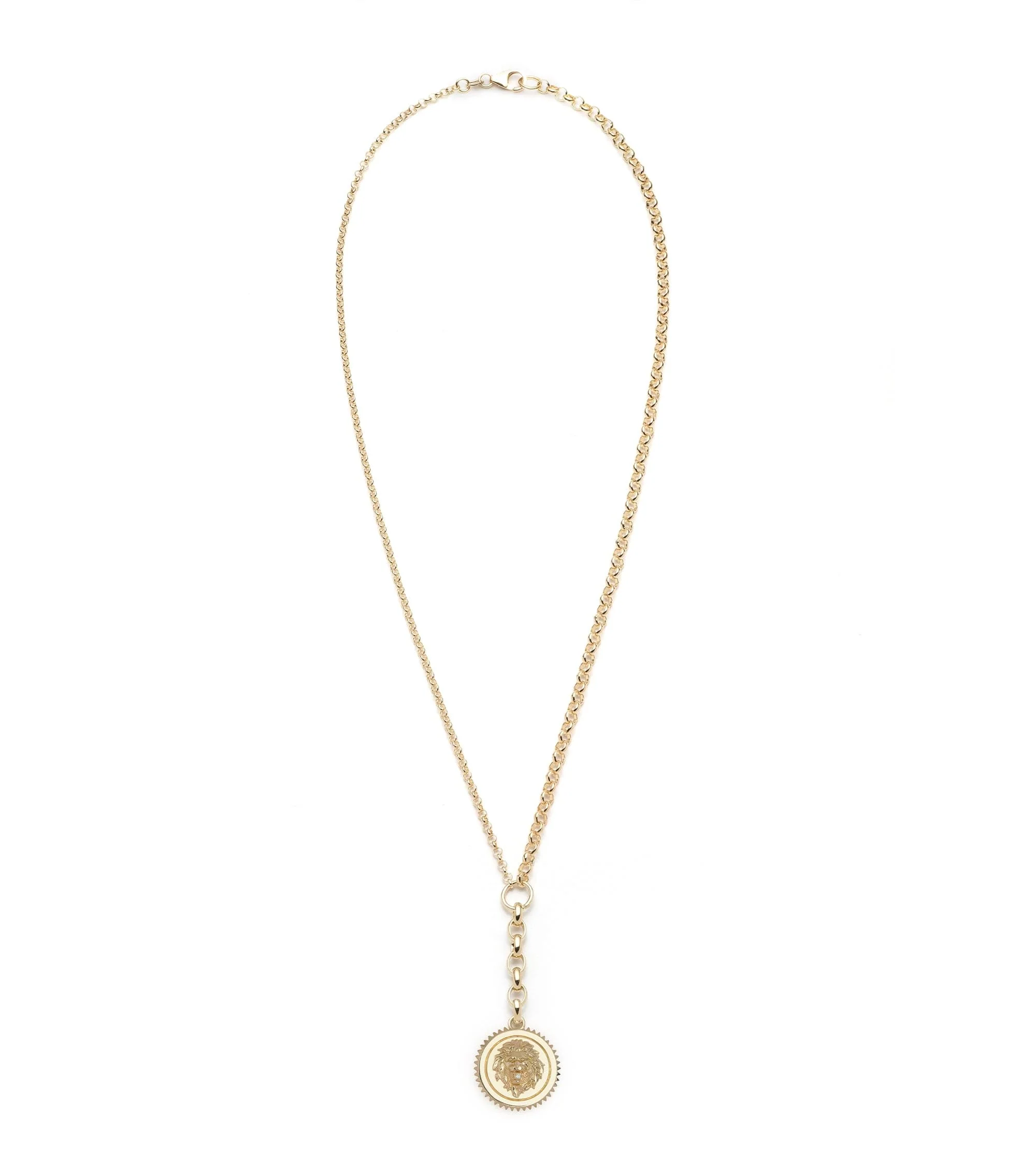 Strength | Medium Mixed Belcher Extension Necklace | Diamond, Yellow Gold - Image 5