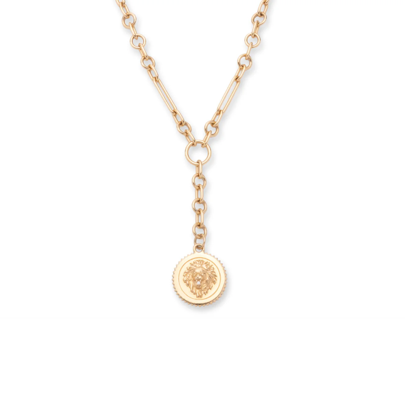 Strength | Small Mixed Clip Extension Necklace | Diamond, Yellow Gold