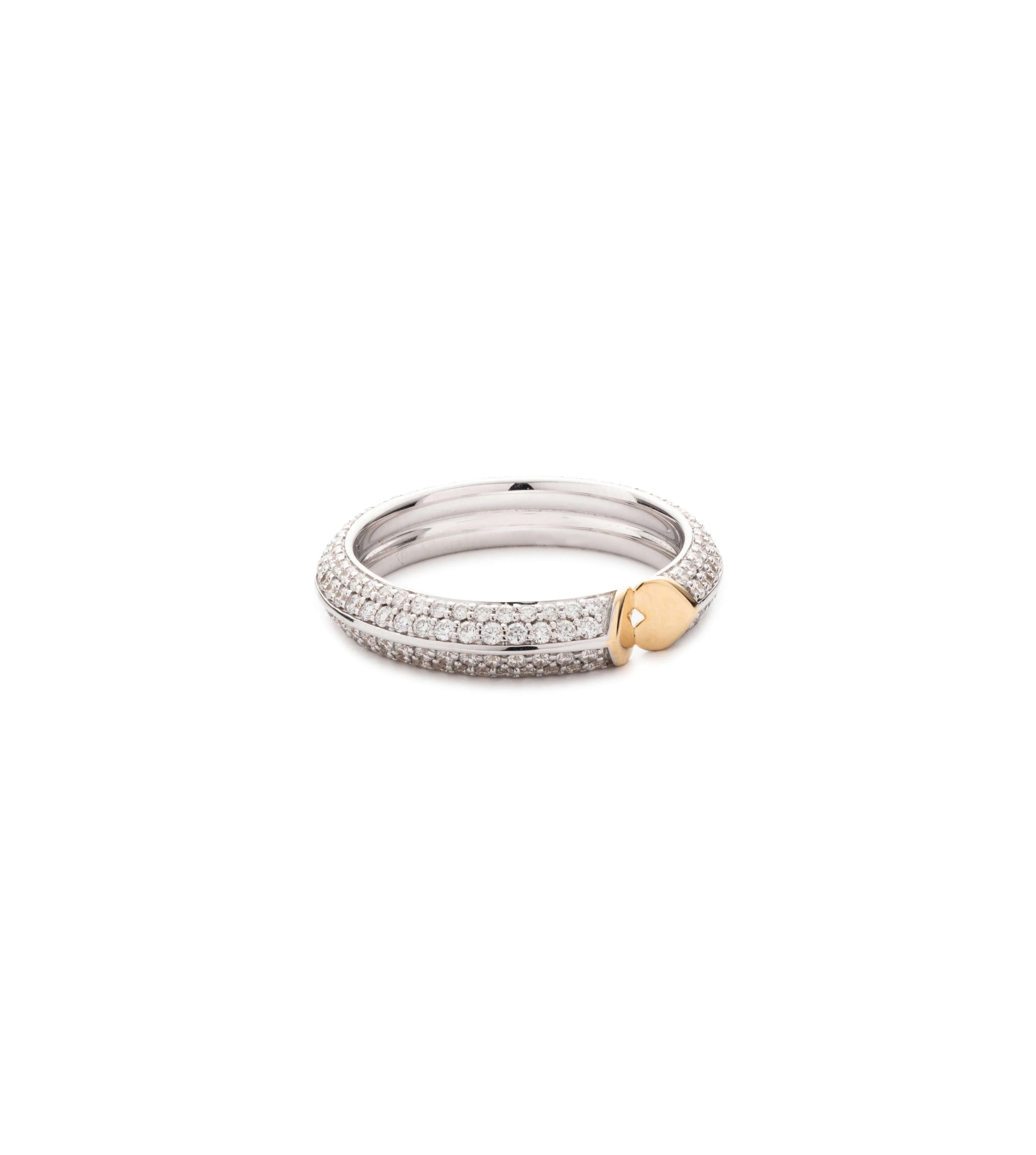 Strong Hearts | Pavé Love Link Band | Diamonds, Mixed Gold - Image 2