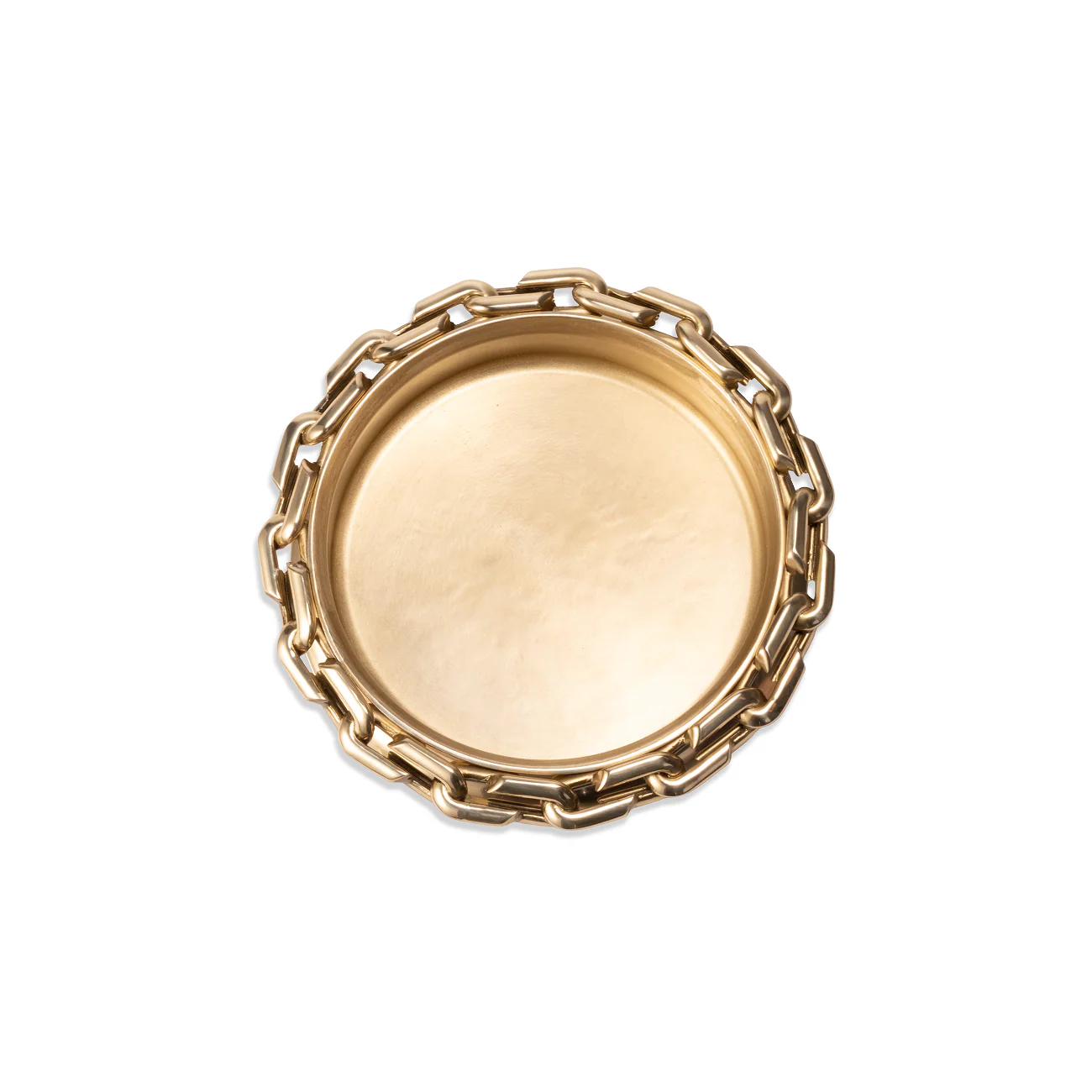 Strong Hearts | Love Link Wine Bottle Coaster | Brass