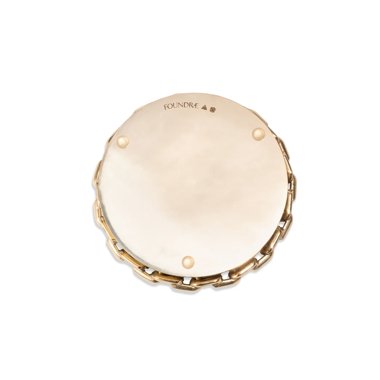Strong Hearts | Love Link Wine Bottle Coaster | Brass - Image 4