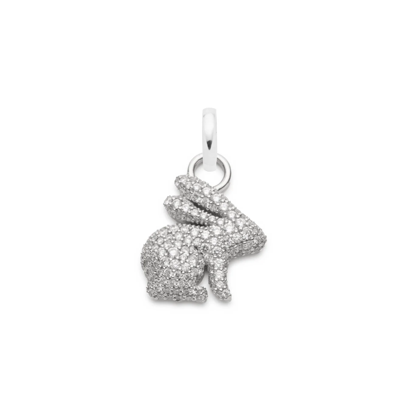 True Love | Snow Pavé Bunny Pendant | Diamonds, White Gold