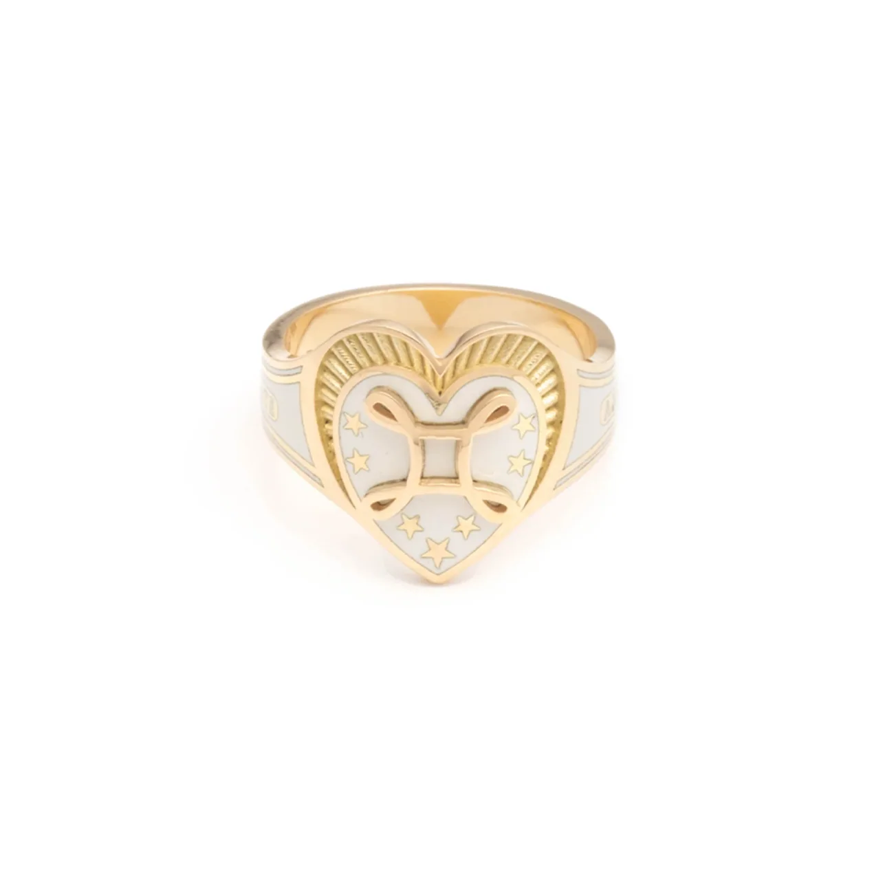 True Love | Cigar Band | Cream Ceramic, Yellow Gold