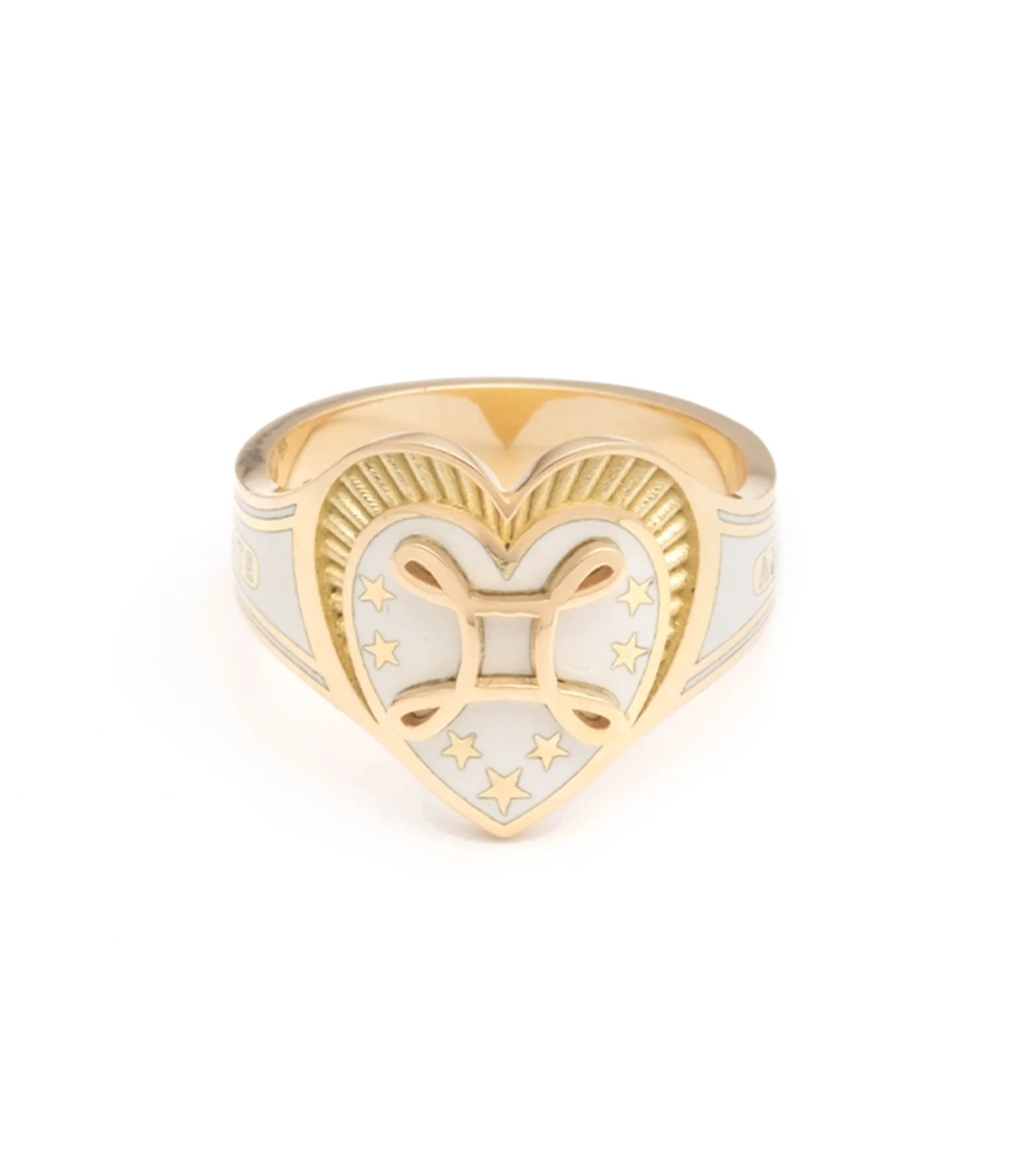 True Love | Cigar Band | Cream Ceramic, Yellow Gold - Image 2