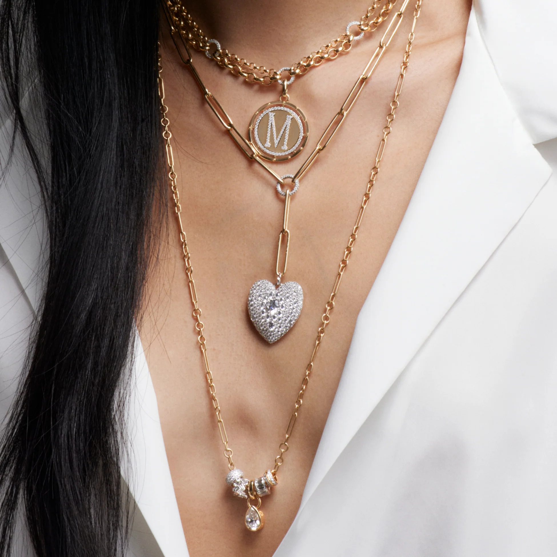 True Love | Pavé Orbit Heart Beat | Diamonds, White Gold - Image 3