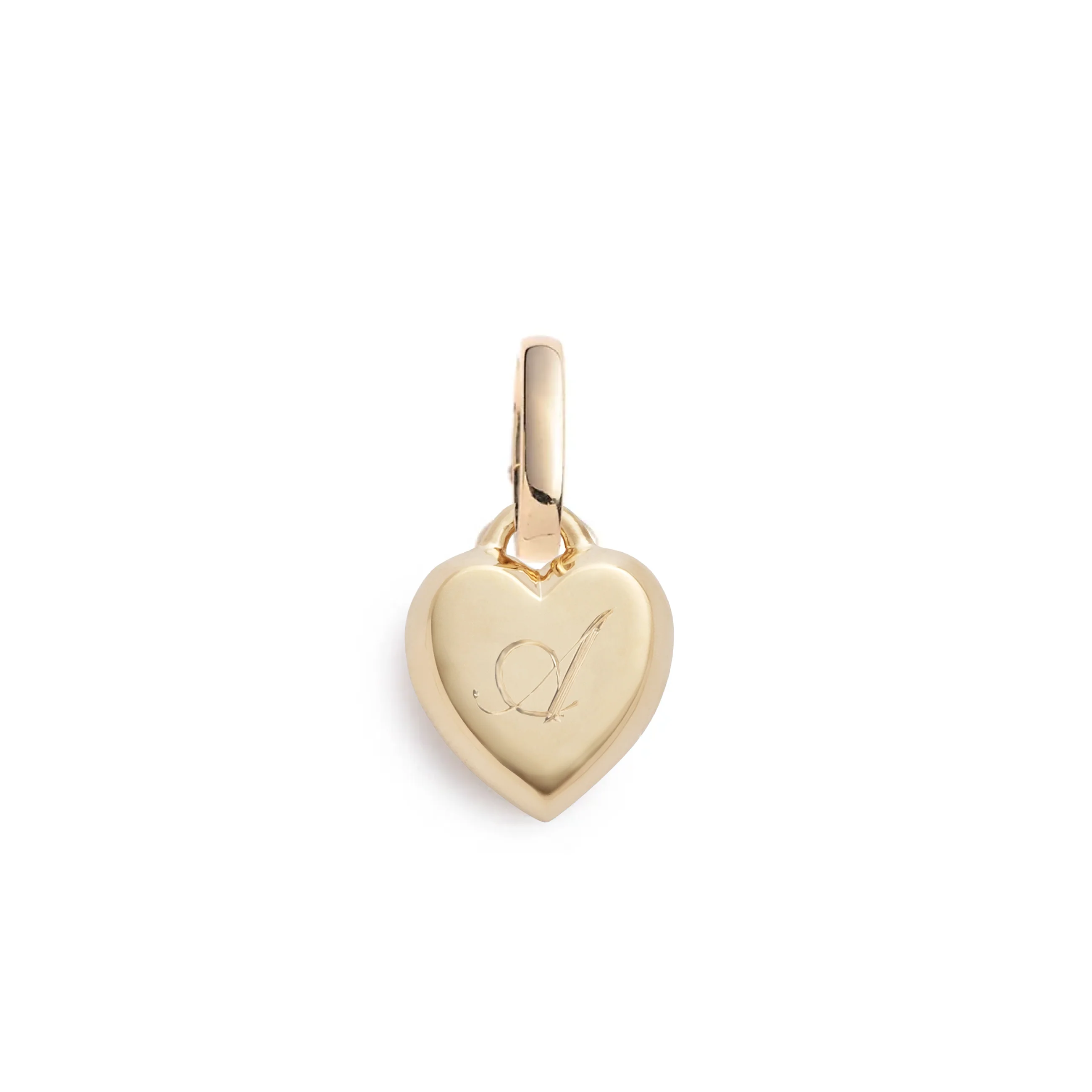 Personalized - True Love | Engravable Heart Ingot Petite Medallion | Yellow Gold