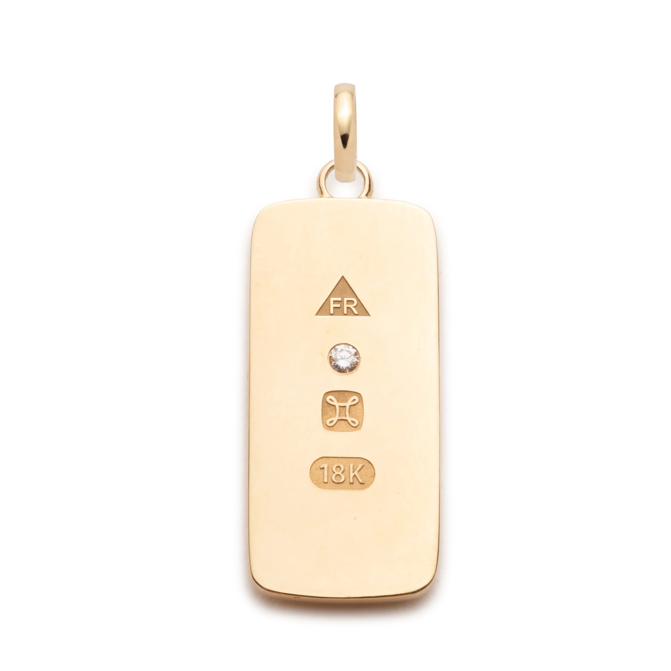 True Love | Promise Ingot Pendant | Diamonds, Yellow Gold - Image 2