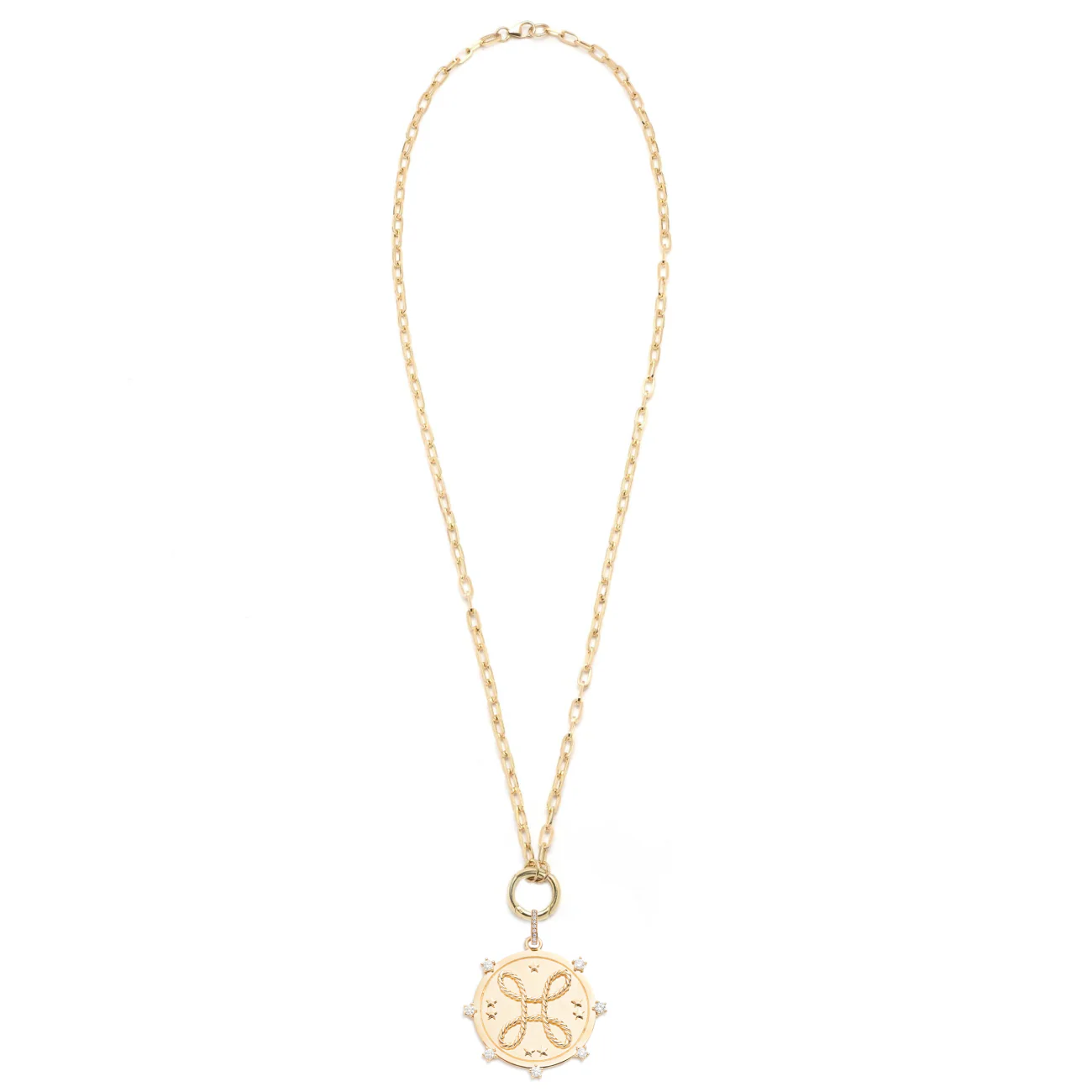True Love | Love Knot Small Clip Open Chain | Diamonds, Yellow Gold - Image 2