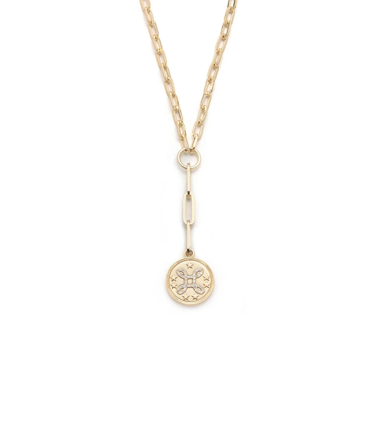 True Love | Love Knot Small Clip Extension Necklace | Diamonds, Yellow Gold