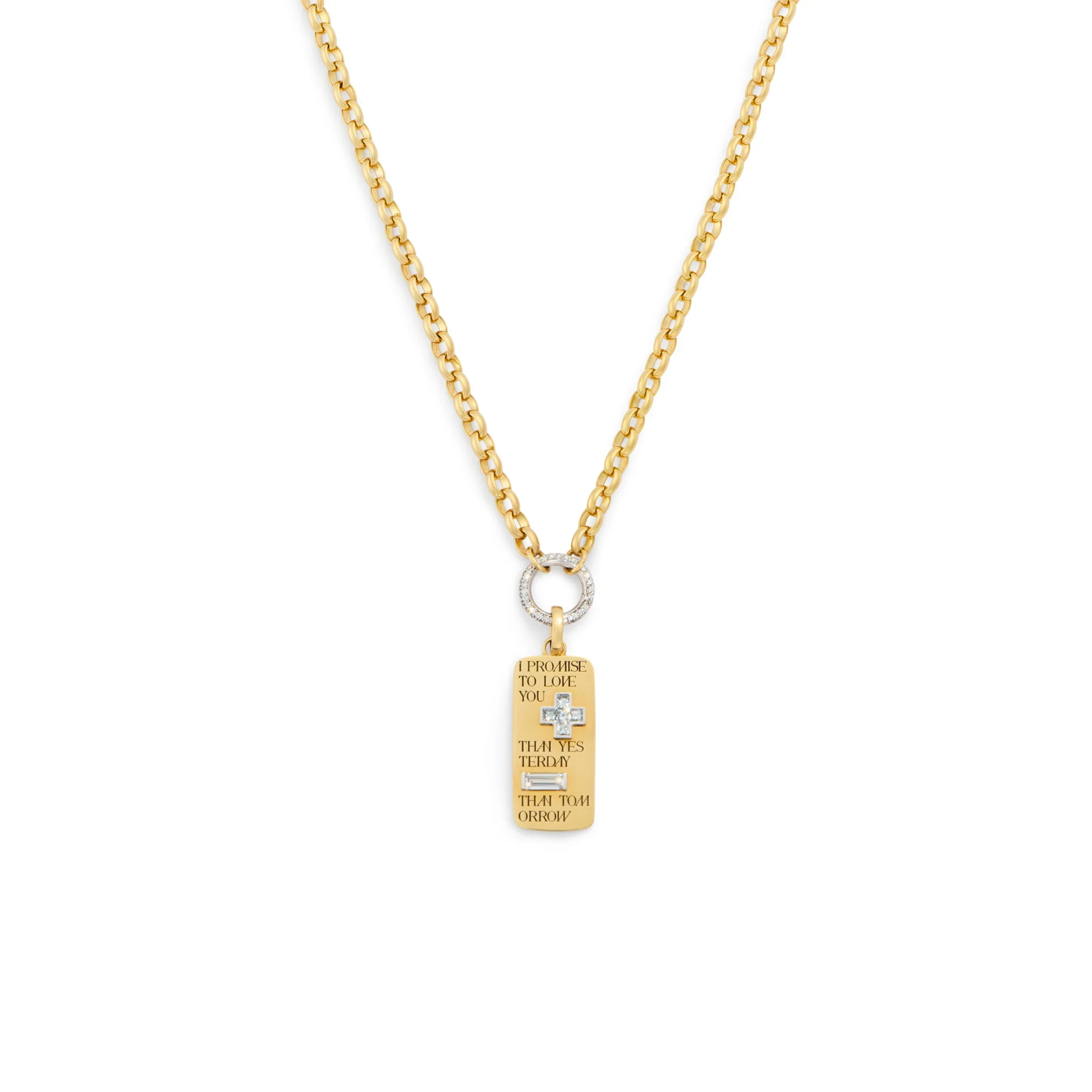 True Love | Promise Ingot Heavy Belcher Open Chain | Diamonds, Yellow Gold
