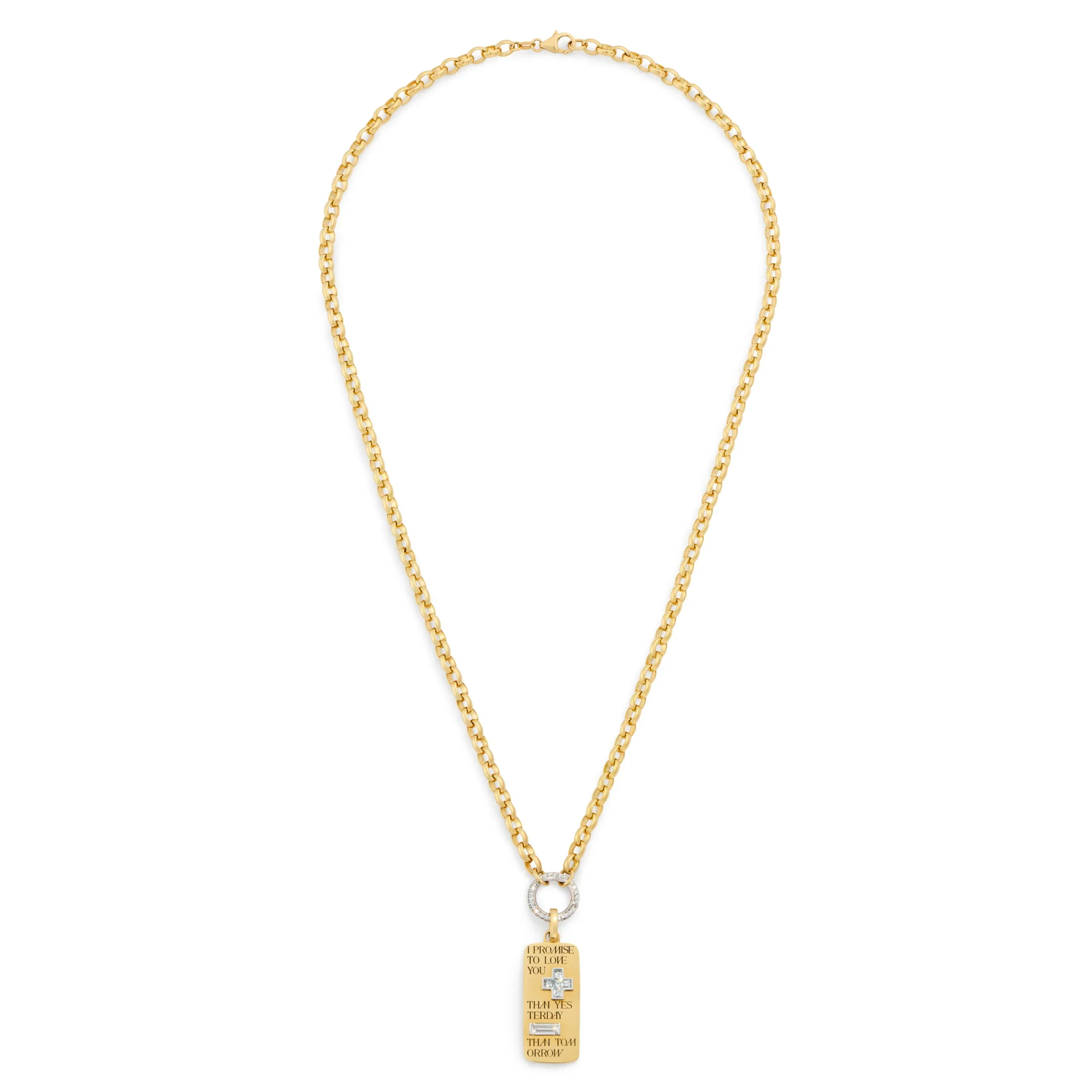 True Love | Promise Ingot Heavy Belcher Open Chain | Diamonds, Yellow Gold - Image 3