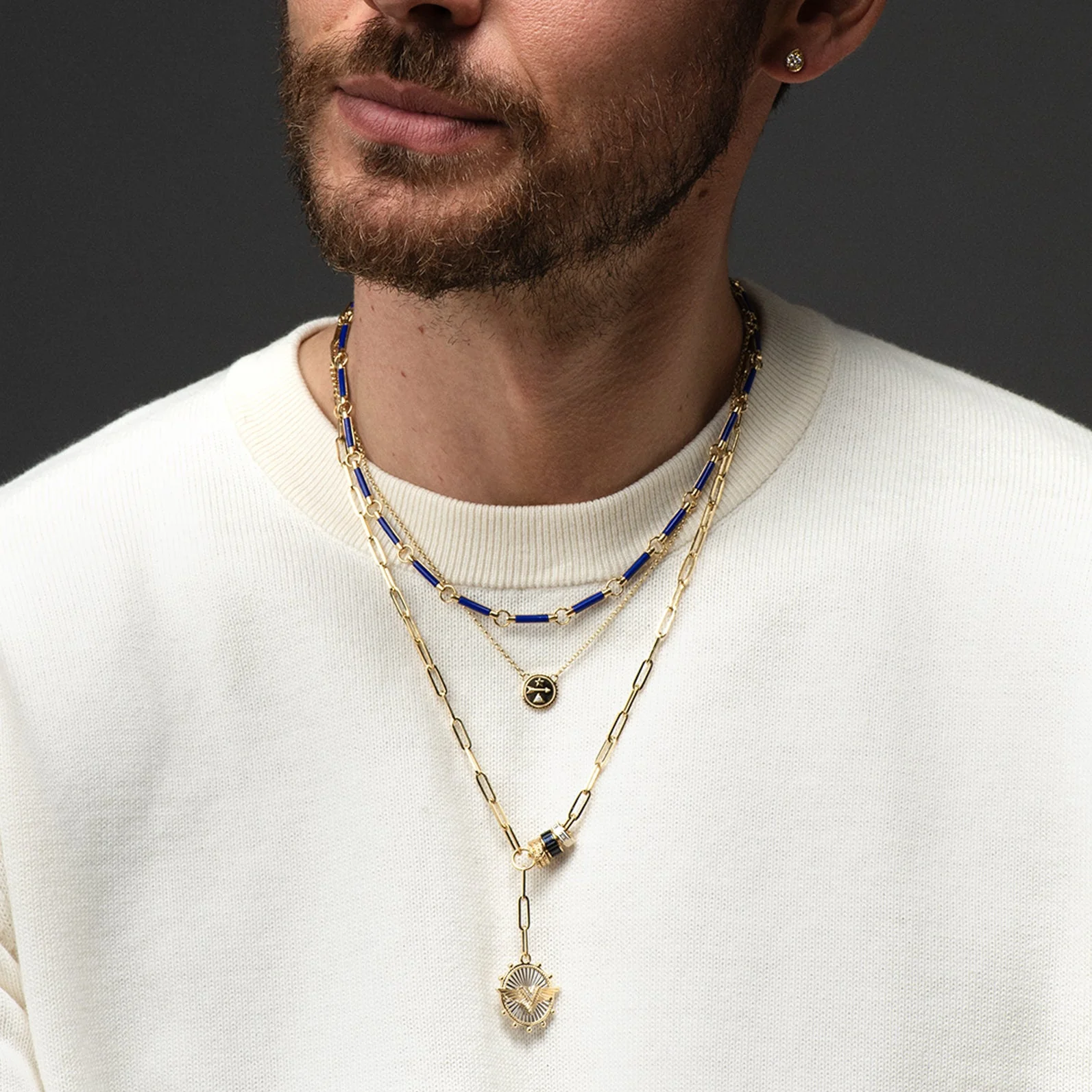 Vivacity | Wings Medium Clip Extension Necklace | Diamonds, Mixed Gold - Image 4