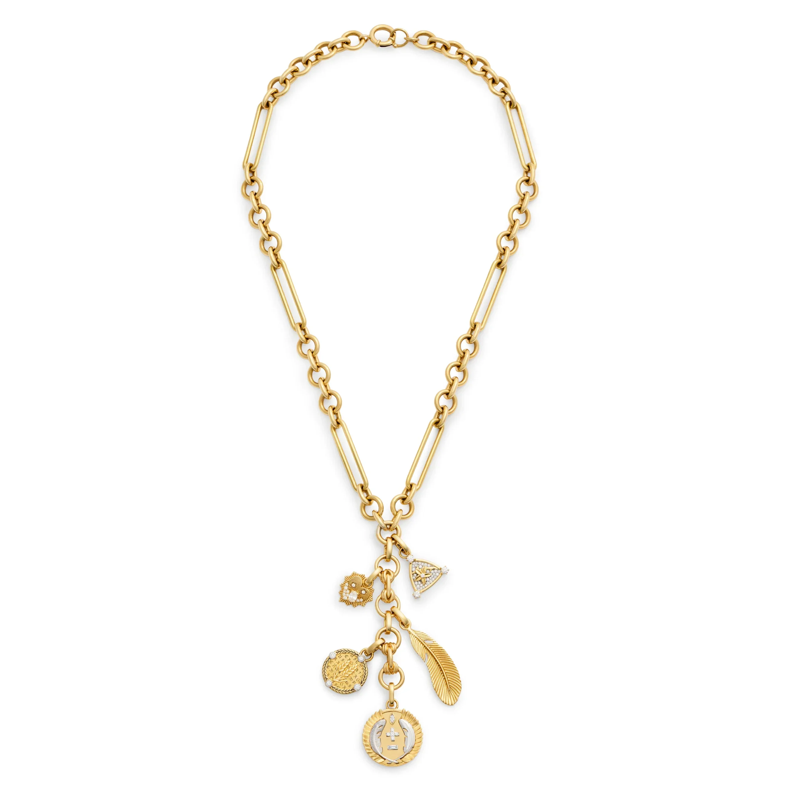 Vivacity - Infinite Gratitude | Ever Growing Love and Braided Wheat Midsize Mixed Clip Necklace | Diamonds, Mixed Gold - Image 3