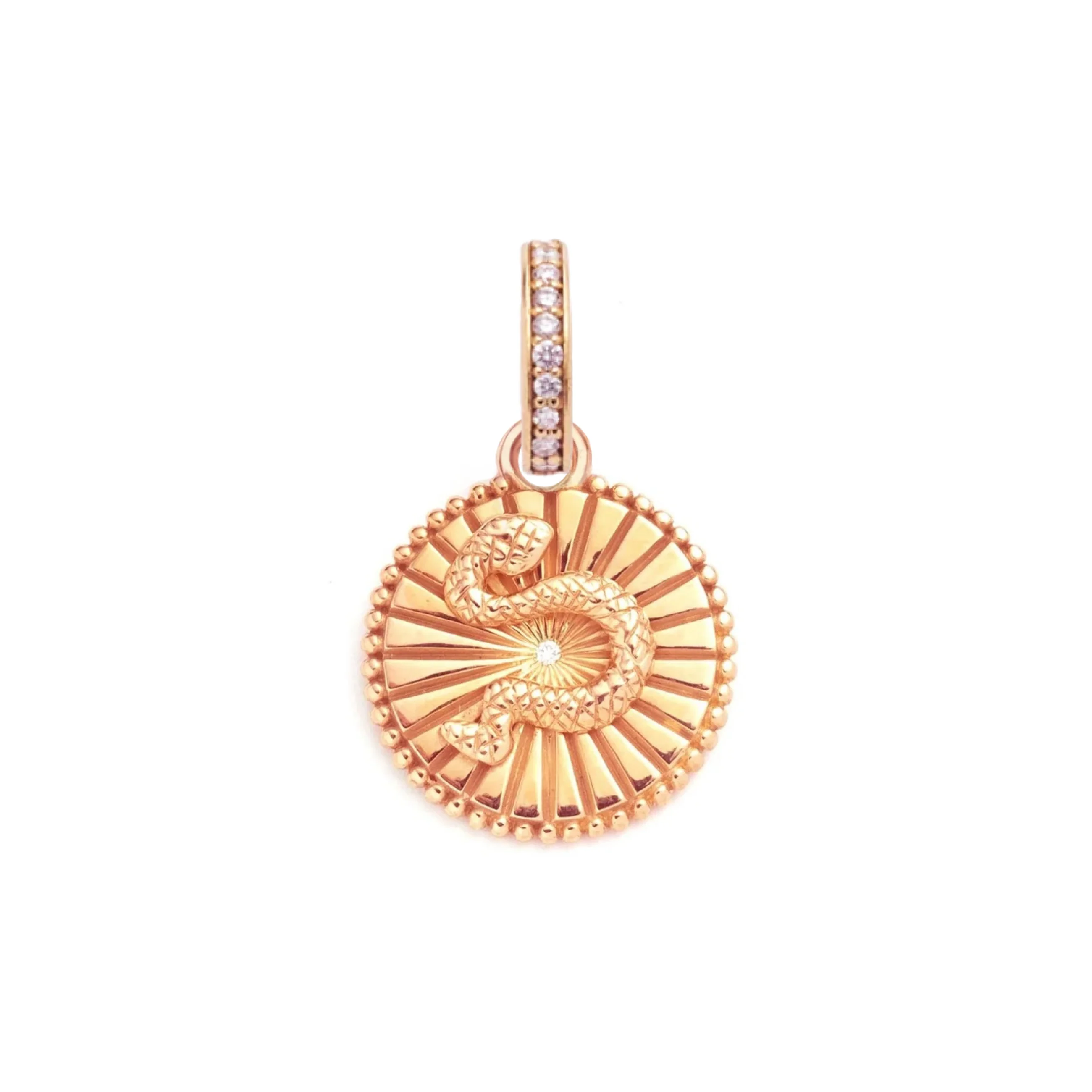 Wholeness | Snake Baby Medallion | Diamond, Gold - Image 7