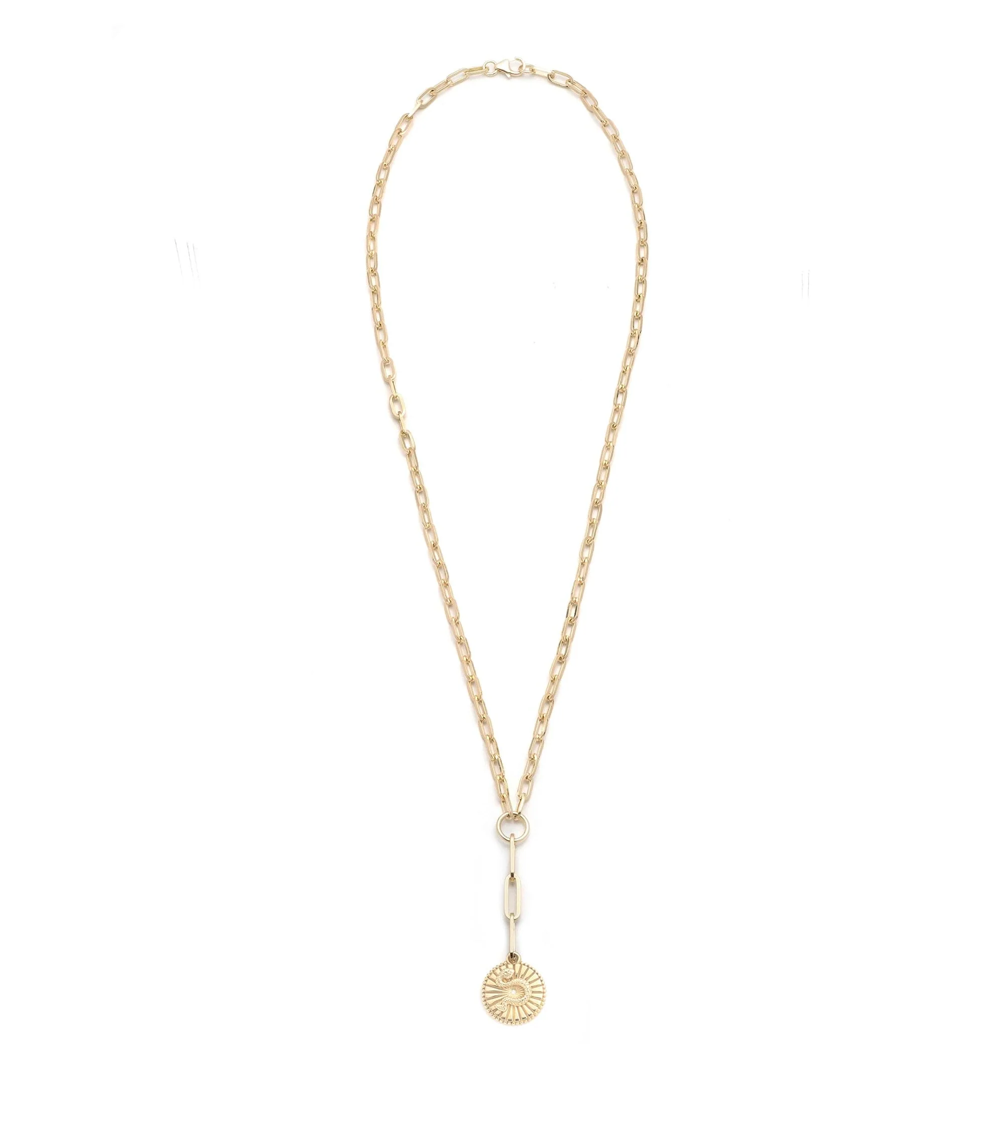 Wholeness | Snake Small Clip Extension Necklace | Diamond, Yellow Gold - Image 4